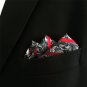 Designer Geometric Neckties For Men Red Black White Tie Wedding New