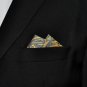 Mens Necktie Ties Yellow Blue Paisley Silk New Fashion Wedding Pocket