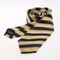 Black Gold Stripes Microfiber Mens Slim Tie Selection For Evening Skin