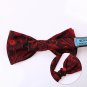 Black Red Patterned Bow Ties Microfiber Various For Casual Pre-tied Bow
