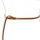Women Slim Belt PU Leather Knitted Design Fashion Waist Belt for girls (tan)