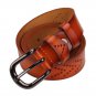 Arrow Holes Perforated 1.2 in. Wide Leather Belt with Alloy Pin Buckle (One size