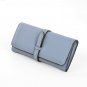 Jastore Elegant Lady Women Clutch Wallet Long Purse Leather Wallet (Blue)