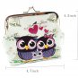Oyachic 2 Packs Coin Pouch Cute Animal Prints Purse Clasp Closure Clutch Wallet