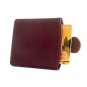 Ultra Slim Leather Wallet Case Credit Card Holder Sleeve Pull Tab (Maroon, Navy