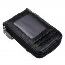 Blocking Genuine Leather Mini Credit Card CaseSafe Holder/Case/Protector black