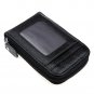 Blocking Genuine Leather Mini Credit Card CaseSafe Holder/Case/Protector black