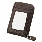 Leather Credit Card Holders RFID Blocking Card Case Money Orgnianzer Wallet, Cof