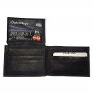 Minimalist Men's Leather Pocket Rocket Wallet, Slim Black Bi-fold Wallet