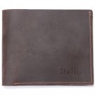ZENTEII Men Genuine Leather Retro Bifold Wallet