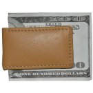 Men's New Leather Strong Magnetic Money Clip (Tan)