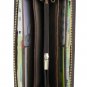 Propado Men’s Weave Leather Wallet Zipper Arround Clutch Purse with Coin Pocke