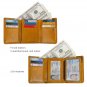 Mens Trifold Genuine Leather Wallet RFID Bloking Card Holder Wallet