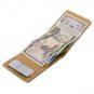 Brown/ Beige Fine Leather Wallet-Money Clip Mans Wallet Credit Card Holder with