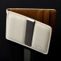 Brown/ Beige Fine Leather Wallet-Money Clip Mans Wallet Credit Card Holder with