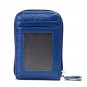 RFID Blocking Genuine Leather Mini Credit Card Case Organizer Compact Wallet wit