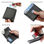 DONWORD RFID Blocking Bifold Slim Genuine Leather Thin Minimalist Front Pocket W