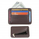 Men RFID Blocking Front Pocket Wallet Slim Minimalist Wallet Leather with Zipper