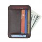 Men RFID Blocking Front Pocket Wallet Slim Minimalist Wallet Leather with Zipper
