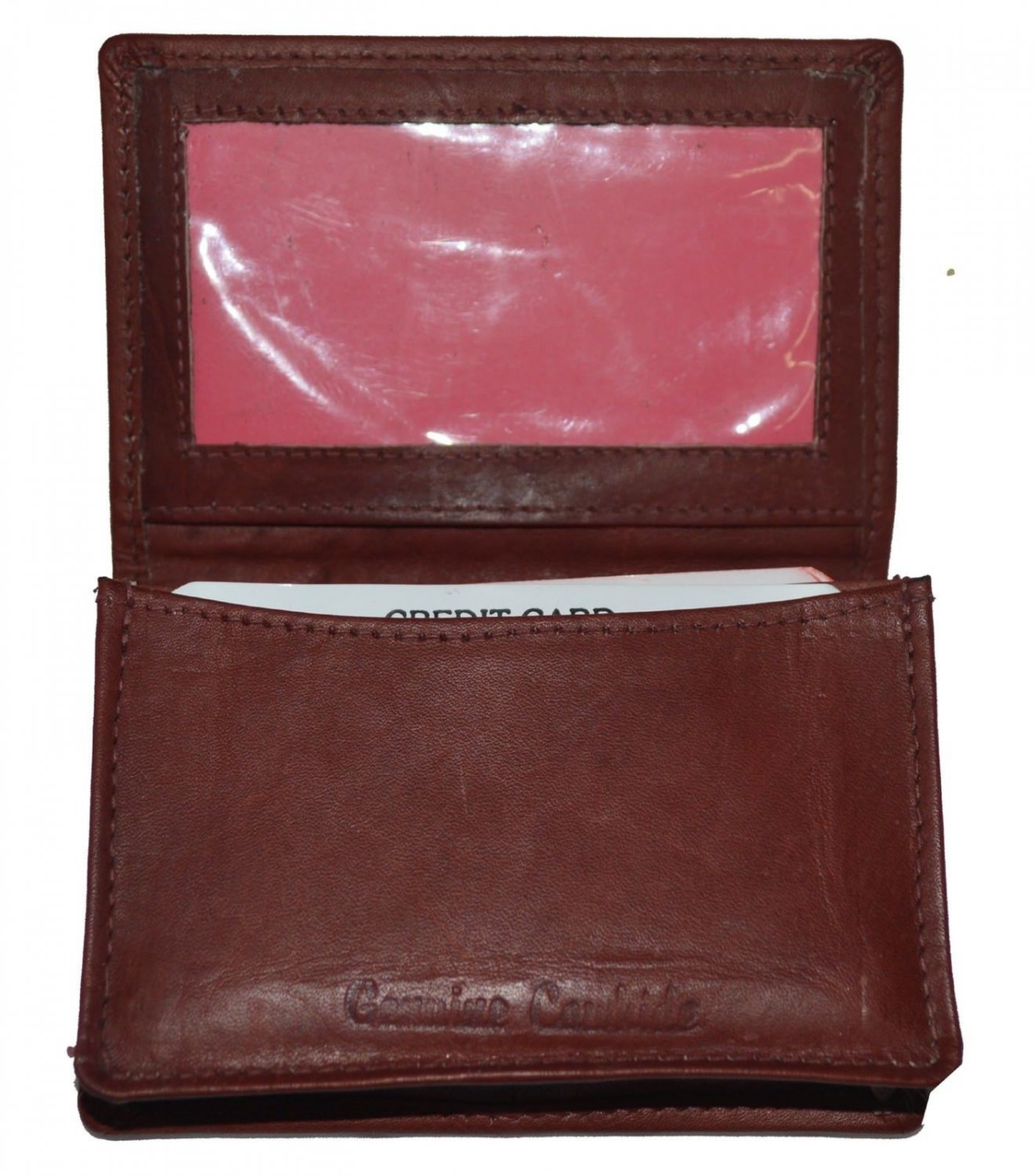 Leatherboss Small Credit Card Holder Wallet with Expandable Pocket