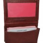 Leatherboss Small Credit Card Holder Wallet with Expandable Pocket - Brown 4" X