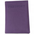 Passport Cover Holder for women or men. PU Leather Travel Wallet (Purple)