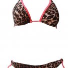 Women's TWO-PIECE Sexy Bikini Swimsuit Beach Wears - Leopard (Size: S)