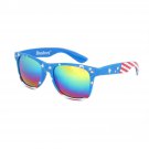 Shaderz Classic Navy Frame Retro 80's American America Sunglasses Multi Color Le