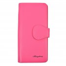 Womens Leather Long Wallet Latest Credit Card Safe Holder/Case Rose Purse
