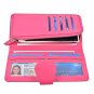 Womens Leather Long Wallet Latest Credit Card Safe Holder/Case Rose Purse