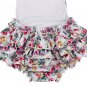 Dalary White Rose Floral Dress Baby Girl's Swimsuit with Headband With Headband