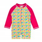 Sansi Kids Girl Swimwear UPF 30+ UV One Piece Sunsuit Rash Guard
