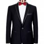 Mens Polyester Contrast Color Pre-tied Bow Ties -Wine Red