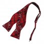 DBA7B06E Red Black Patterns Bow Tie Microfiber Presents For Designer Self-tied B