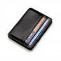 Unisex Slim Leather Card Holder Magic Money Clip Wallet (Red)