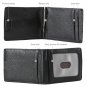 Tiding Slim Genuine Leather Front Pocket Wallets Men Money Clip RFID Credit Card