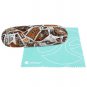 JAVOedge Brown Stamps Print Design Protective Hard Clamshell Eyeglass, Sunglass