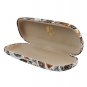 JAVOedge Brown Stamps Print Design Protective Hard Clamshell Eyeglass, Sunglass