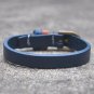Rich Craftsmanship Men's Leather Wristband Cuff Bracelet with Buckle Closure, Ad