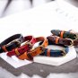 Rich Craftsmanship Men's Leather Wristband Cuff Bracelet with Buckle Closure, Ad