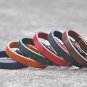 Rich Craftsmanship Men's Leather Wristband Cuff Bracelet with Buckle Closure, Ad
