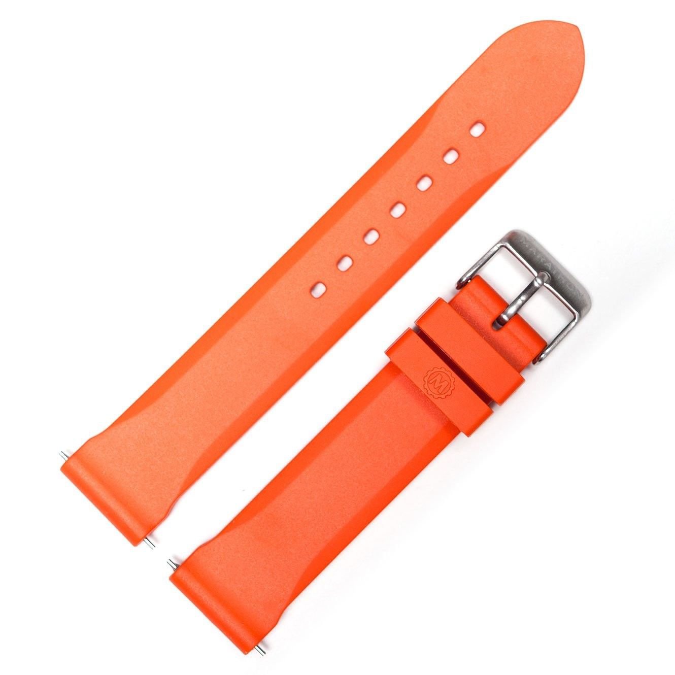 MARATHON Divers Model Rubber Watch Band/Strap (20 mm, Orange) Made in Italy