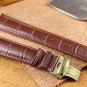 16mm Brown Luxurious Stylish Watch Bracelet for Girls with Black Seaming Gold Bu