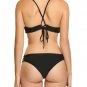 Womens Push up Padded Bikini Swimwear (Black,M)