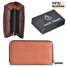 Genuine Leather Wallet Latest Credit Card Safe Holder/Case (Red)