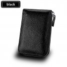 Women's Wallet Large Capacity Luxury Genuine Leather Credit Card Holder Black