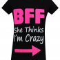Women's Fitted Funny T-Shirt - (Small) - Black