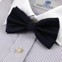 DBC2016 Blue Men Bow Tie Checkered Midnight blue Pre-tied Bow tie By Dan Smith