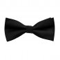 EBDE0031 Black Solid Bow Ties Microfiber Exporters Style Pre-tied Bow Tie By Epo