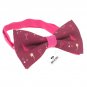 Bow Tie House Champagne bow tie Christmas patterns pre-tied shape (Medium, Pink)